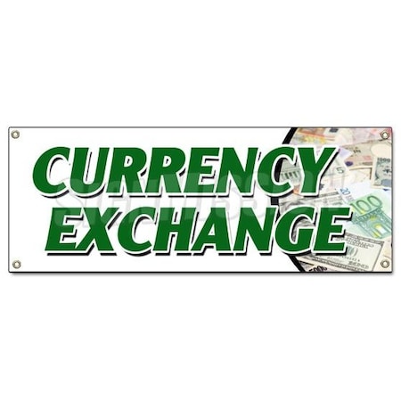 Signmission CURRENCY EXCHANGE BANNER SIGN best conversion rate fast low cost dollar B-Currency Exchange
